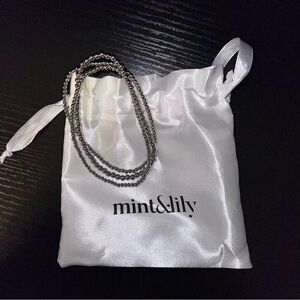 SOLD Mint & Lily Silver Beaded Bracelets